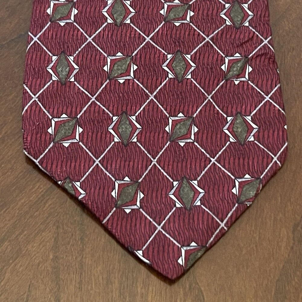 Vintage Feraud Louis Feraud Burgundy 100% Imported Silk Made In USA